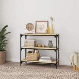 NNEVL Book Cabinet Sonoma Oak 80x33x70.5 cm Engineered Wood and Steel