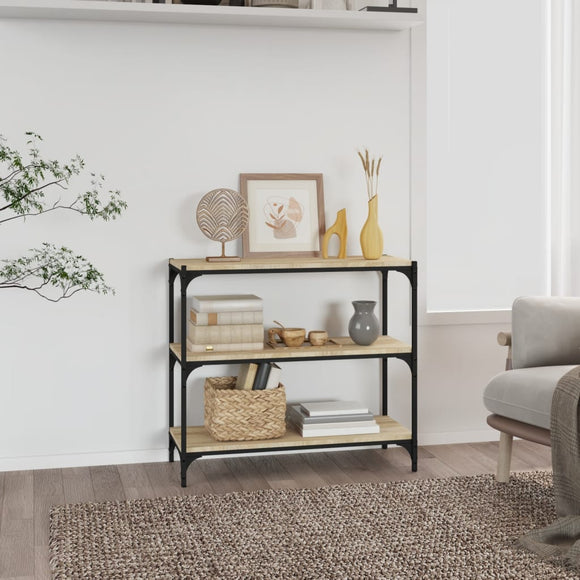 NNEVL Book Cabinet Sonoma Oak 80x33x70.5 cm Engineered Wood and Steel