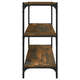 NNEVL Book Cabinet Smoked Oak 80x33x70.5 cm Engineered Wood and Steel