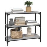 NNEVL Book Cabinet Grey Sonoma 80x33x70.5 cm Engineered Wood and Steel