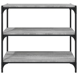 NNEVL Book Cabinet Grey Sonoma 80x33x70.5 cm Engineered Wood and Steel