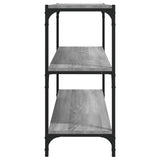 NNEVL Book Cabinet Grey Sonoma 80x33x70.5 cm Engineered Wood and Steel
