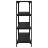 NNEVL Book Cabinet Black 80x33x100 cm Engineered Wood and Steel