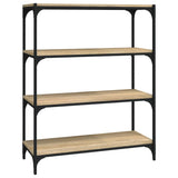 NNEVL Book Cabinet Sonoma Oak 80x33x100 cm Engineered Wood and Steel