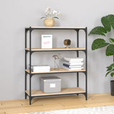 NNEVL Book Cabinet Sonoma Oak 80x33x100 cm Engineered Wood and Steel