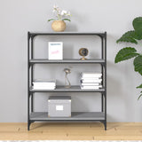 NNEVL Book Cabinet Grey Sonoma 80x33x100 cm Engineered Wood and Steel