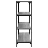 NNEVL Book Cabinet Grey Sonoma 80x33x100 cm Engineered Wood and Steel