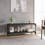 NNEVL TV Cabinet Black 100x33x41 cm Engineered Wood and Steel