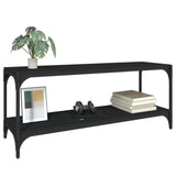 NNEVL TV Cabinet Black 100x33x41 cm Engineered Wood and Steel