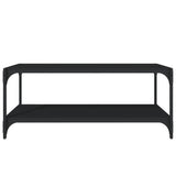 NNEVL TV Cabinet Black 100x33x41 cm Engineered Wood and Steel