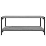 NNEVL TV Cabinet Grey Sonoma 100x33x41 cm Engineered Wood and Steel