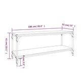 NNEVL TV Cabinet Grey Sonoma 100x33x41 cm Engineered Wood and Steel