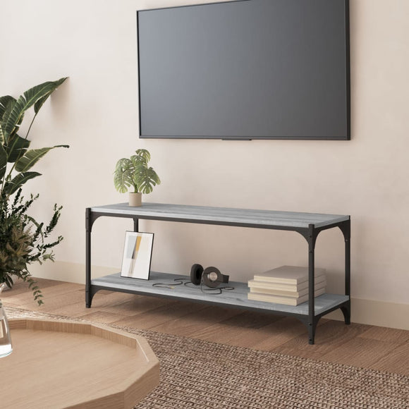 NNEVL TV Cabinet Grey Sonoma 100x33x41 cm Engineered Wood and Steel