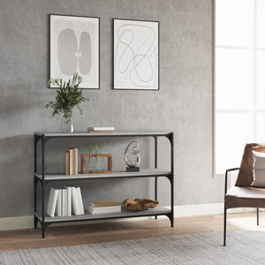 NNEVL Book Cabinet Grey Sonoma 100x33x70.5cm Engineered Wood and Steel