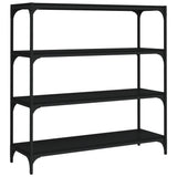 NNEVL Book Cabinet Black 100x33x100 cm Engineered Wood and Steel