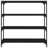 NNEVL Book Cabinet Black 100x33x100 cm Engineered Wood and Steel