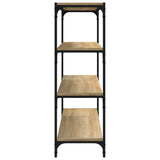 NNEVL Book Cabinet Sonoma Oak 100x33x100 cm Engineered Wood and Steel