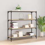 NNEVL Book Cabinet Sonoma Oak 100x33x100 cm Engineered Wood and Steel