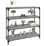 NNEVL Book Cabinet Grey Sonoma 100x33x100 cm Engineered Wood and Steel