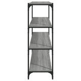 NNEVL Book Cabinet Grey Sonoma 100x33x100 cm Engineered Wood and Steel
