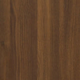 NNEVL Book Cabinet Brown Oak 100x33x100 cm Engineered Wood and Steel