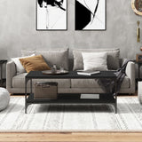 NNEVL Coffee Table Black 100x50x40 cm Engineered Wood