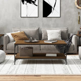 NNEVL Coffee Table Brown Oak 100x50x40 cm Engineered Wood