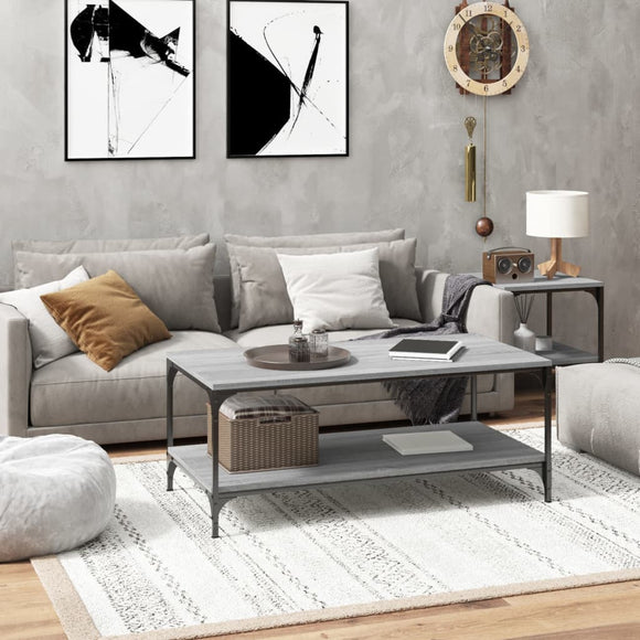 NNEVL Coffee Table Grey Sonoma 80x50x40 cm Engineered Wood