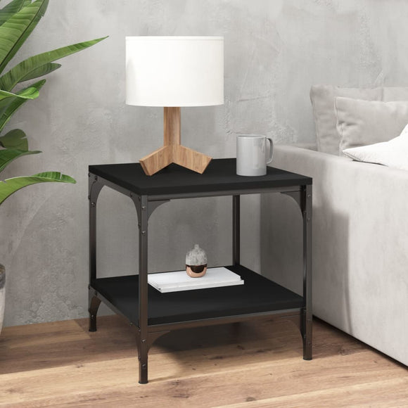 NNEVL Coffee Table Black 50x50x40 cm Engineered Wood