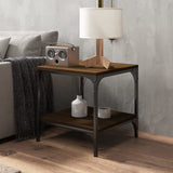 NNEVL Coffee Table Brown Oak 50x50x40 cm Engineered Wood