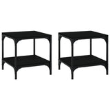 NNEVL Side Tables 2 pcs Black 40x40x40 cm Engineered Wood