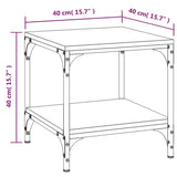 NNEVL Side Tables 2 pcs Black 40x40x40 cm Engineered Wood