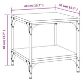 NNEVL Side Tables 2 pcs Smoked Oak 40x40x40 cm Engineered Wood