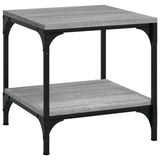 NNEVL Side Tables 2 pcs Grey Sonoma 40x40x40 cm Engineered Wood