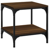 NNEVL Side Table Brown Oak 40x40x40 cm Engineered Wood