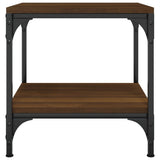 NNEVL Side Table Brown Oak 40x40x40 cm Engineered Wood