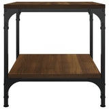 NNEVL Side Table Brown Oak 40x40x40 cm Engineered Wood