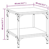 NNEVL Side Table Brown Oak 40x40x40 cm Engineered Wood