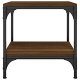 NNEVL Side Tables 2 pcs Brown Oak 40x40x40 cm Engineered Wood