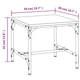 NNEVL Coffee Table Smoked Oak 50x50x35 cm Engineered Wood