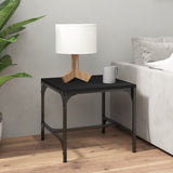NNEVL Side Table Black 40x40x35 cm Engineered Wood