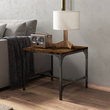 NNEVL Side Table Smoked Oak 40x40x35 cm Engineered Wood
