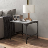 NNEVL Side Table Grey Sonoma 40x40x35 cm Engineered Wood