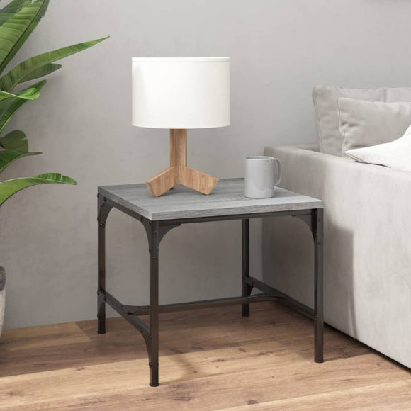 NNEVL Side Table Grey Sonoma 40x40x35 cm Engineered Wood