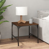 NNEVL Side Table Brown Oak 40x40x35 cm Engineered Wood