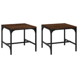 NNEVL Side Tables 2 pcs Brown Oak 40x40x35 cm Engineered Wood