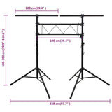 NNEVL Light Stand Black 238x115x(180-300) cm Steel