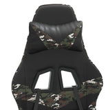 NNEVL Swivel Gaming Chair with Footrest Black&Camouflage Faux Leather