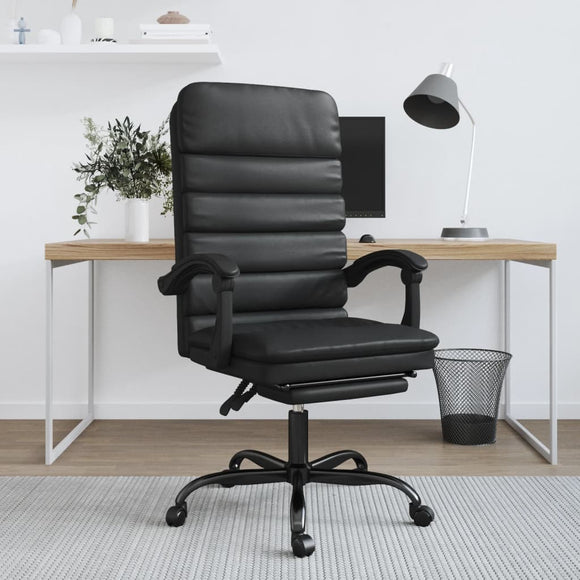 NNEVL Massage Reclining Office Chair Black Faux Leather