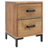 NNEVL Bedside Cabinet Brown 36x30x45 cm Solid Recycled Pinewood